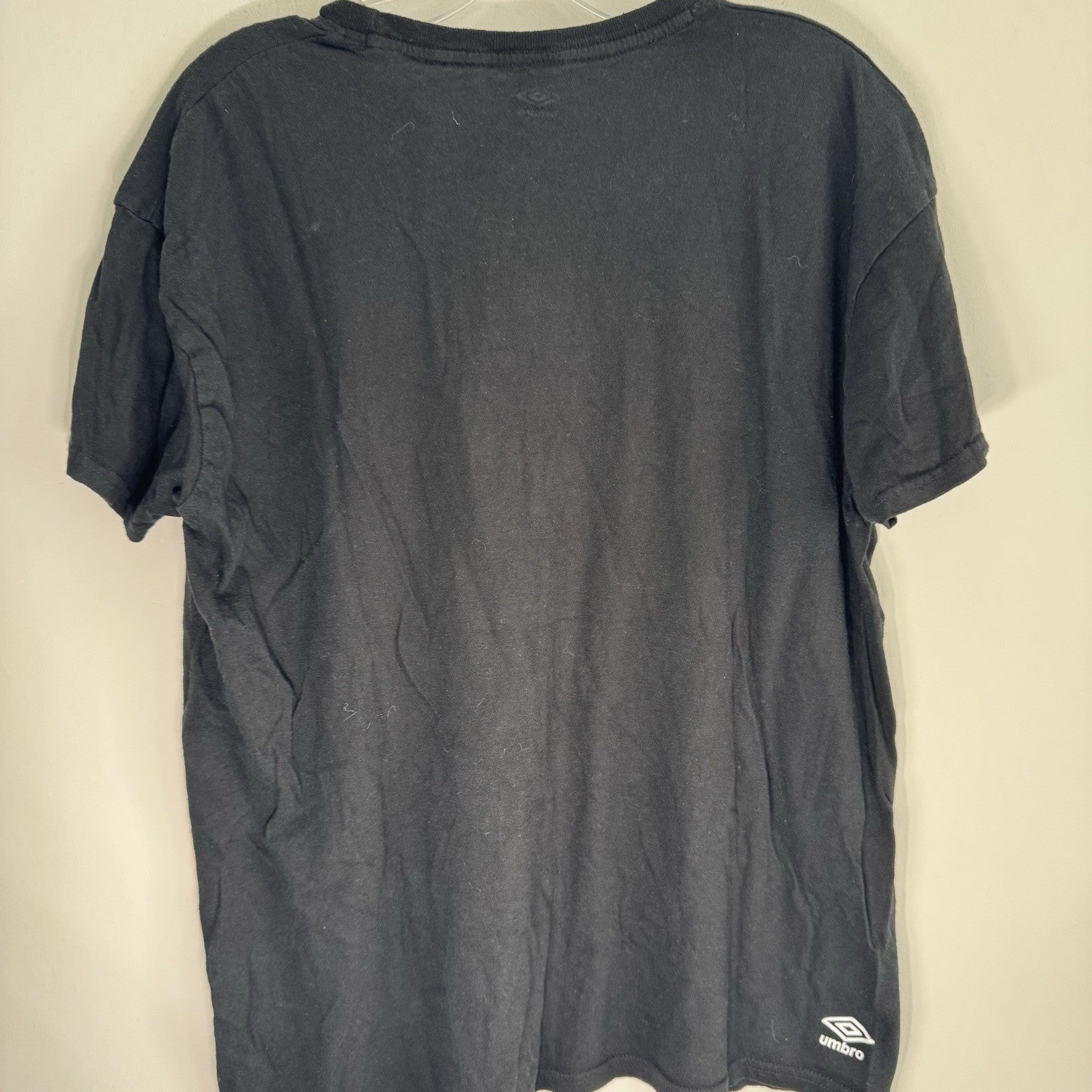 Umbro Black Athletic T Shirt Mens Large Logo Soccer Sports Tee