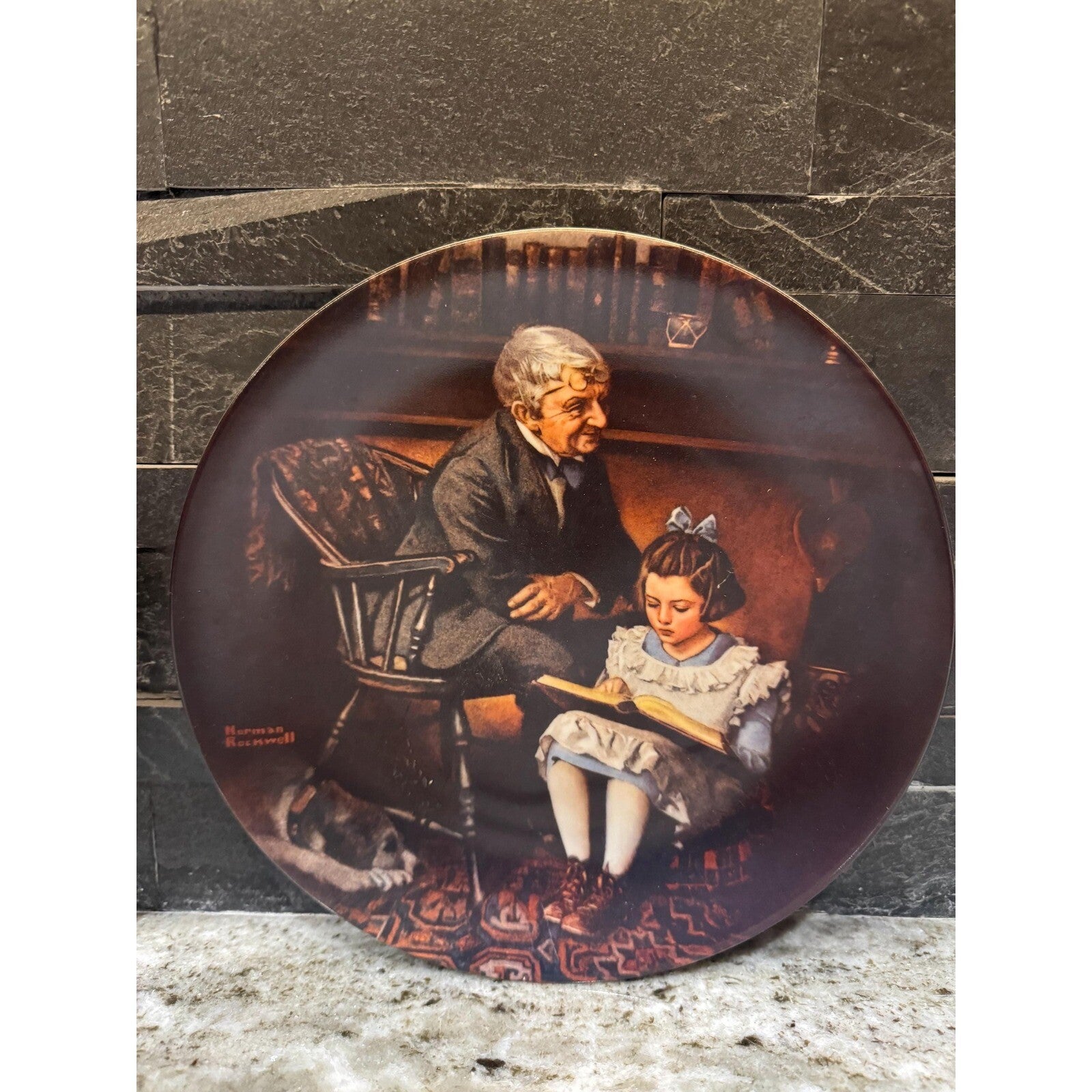Lot of 4 Norman Rockwell Plates Vintage Collectible Rare