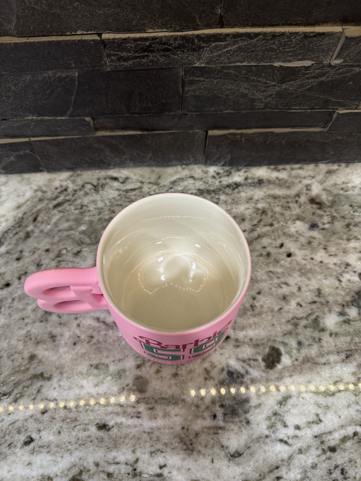 Barbie 'B' Shape Handle LA Sports & Social Club 1959 Double Sided Pink Mug -