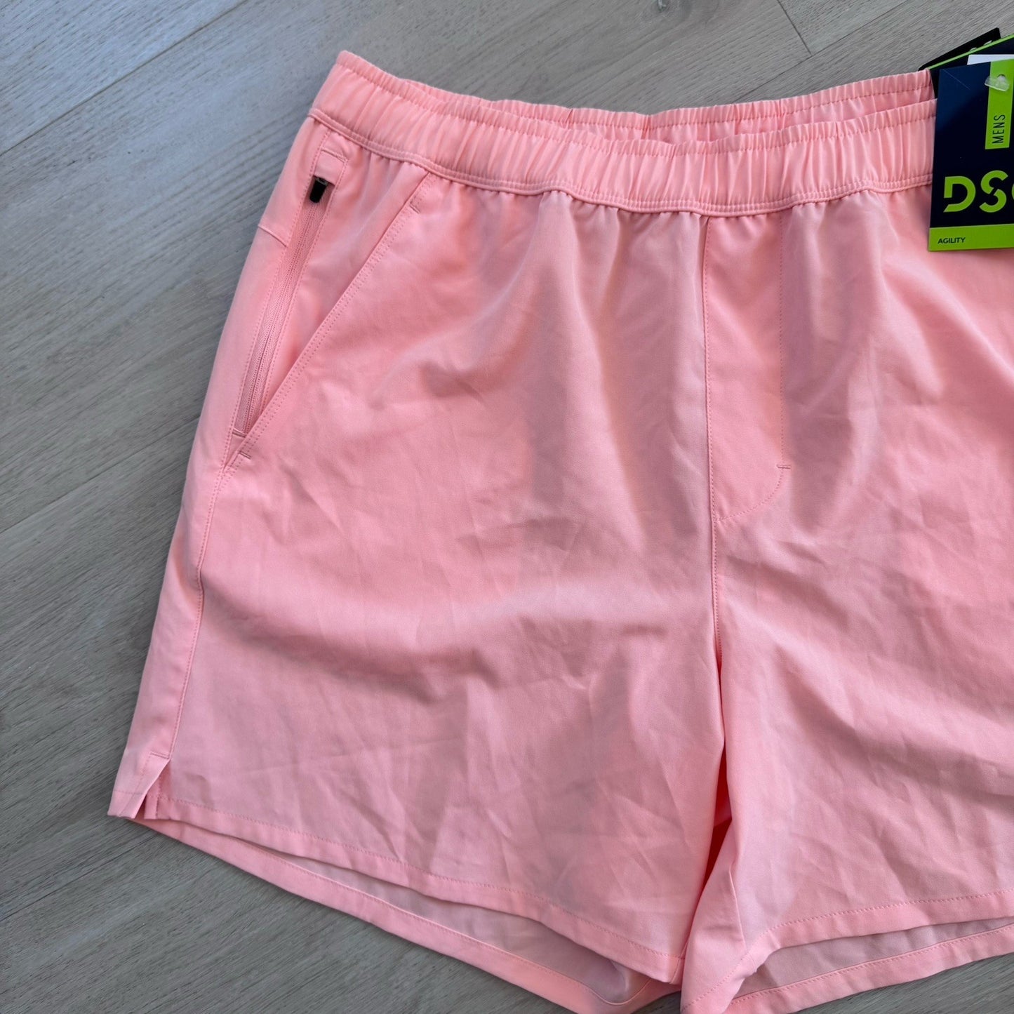 DSG Mens 6” Agility Woven Athletic Shorts Pink Ray Size M NWT