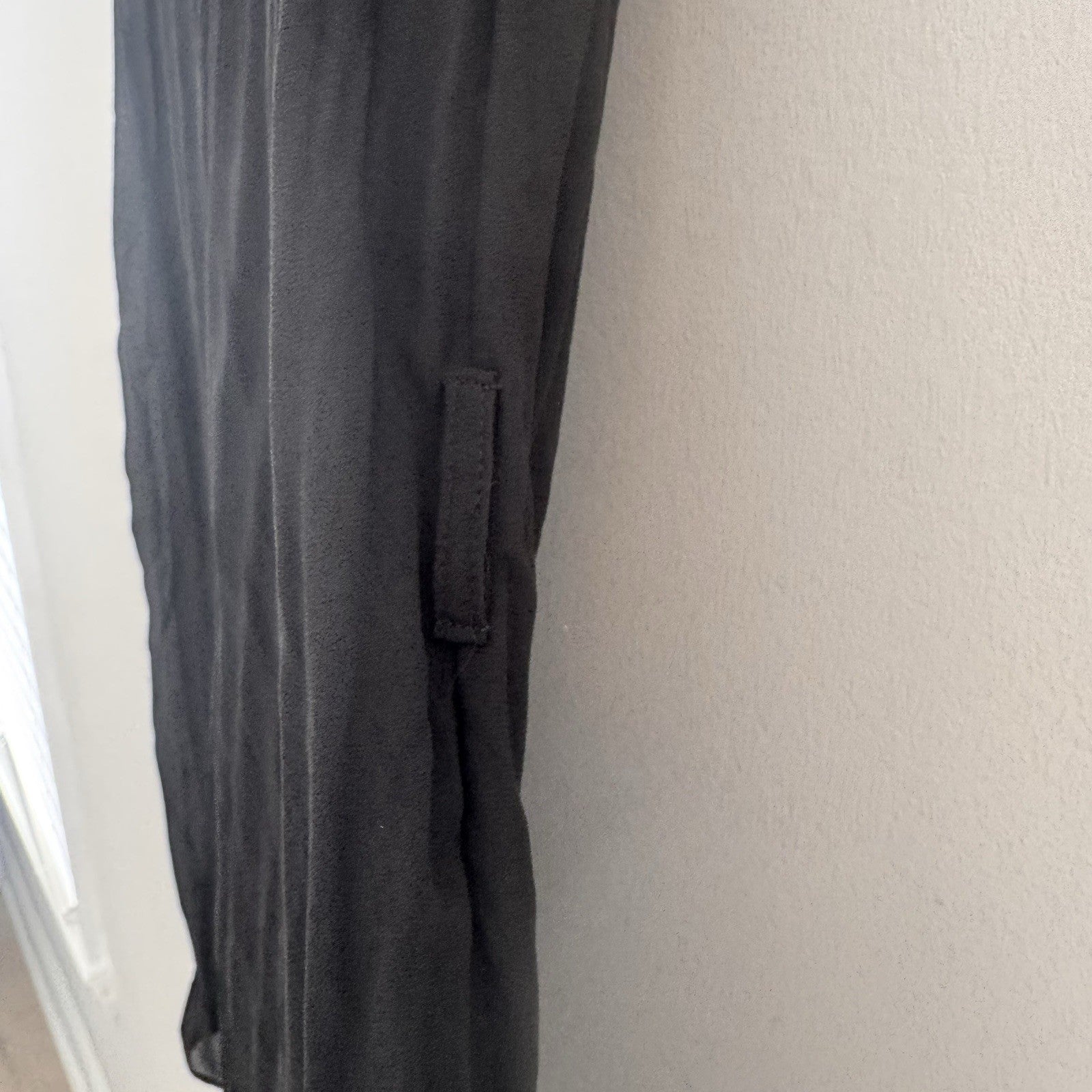 She + Sky Black Pleated Flutter Sleeve Mini Dress Women's Size S V-Neck Lined