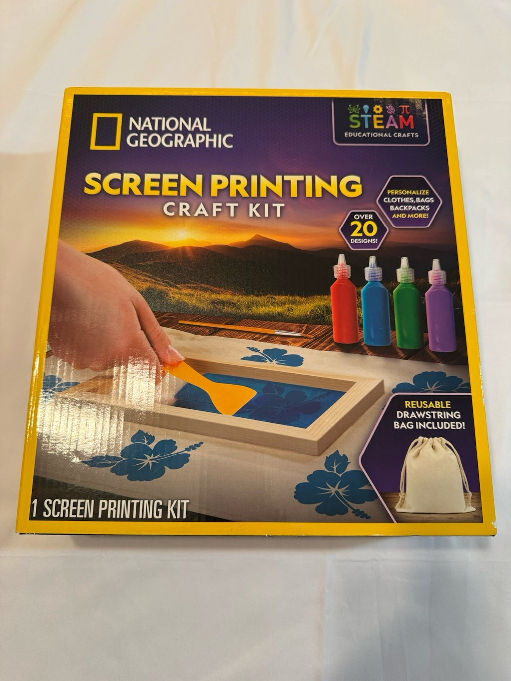 New National Geographic Screen Printing Craft Kit diy kids crafting kit w/ bags