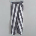 Madewell Linen Blend Wrap Wide Leg Pants XXS Gray Stripe NWT