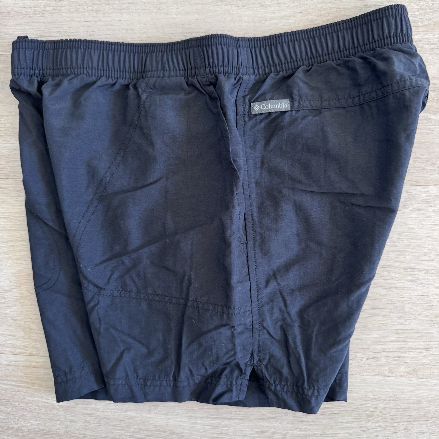 Columbia Mens Nylon Shorts Size Small Black Liner Cut Outdoor