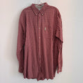 Columbia Plaid Button Down Shirt Mens XLT Red Cotton Long Sleeve Outdoor