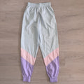 PrettyLittleThing Contrast Panel Joggers Blue Peach US 4 NWT