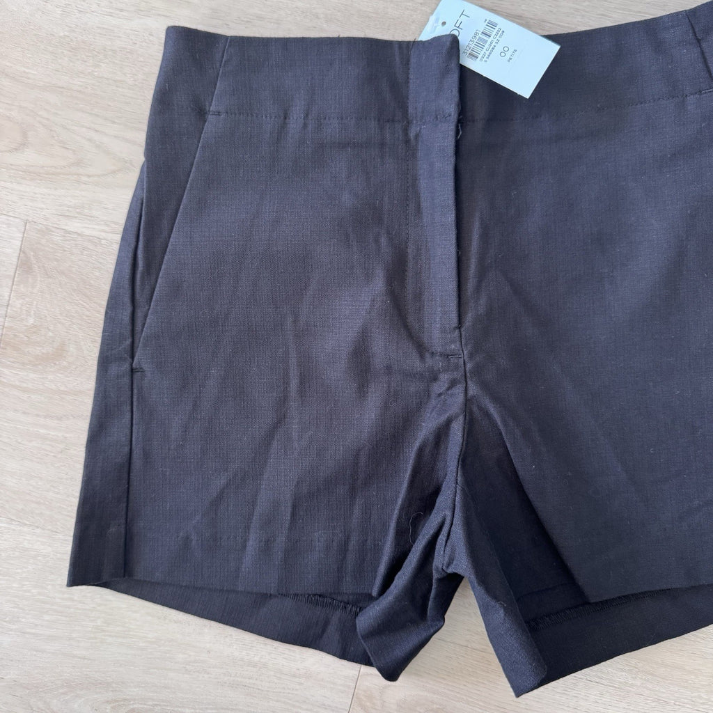 LOFT Petites Black Tailored Shorts 00P NWT Work Career