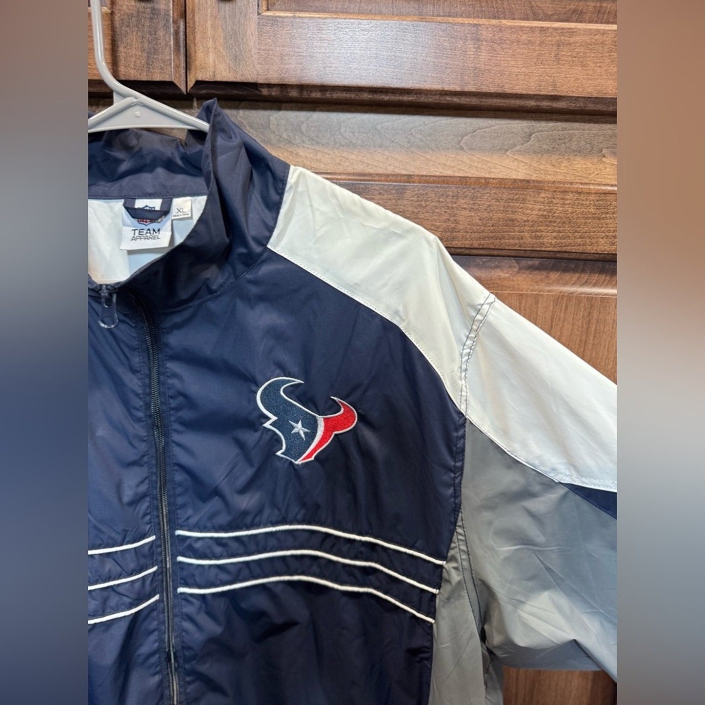NWOT Team Apparel Houston Texans Windbreaker Jacket Sports Men's Full Zip XLarge