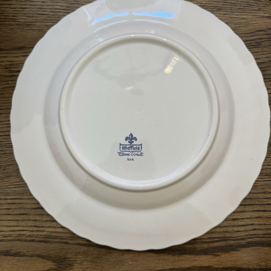 Sheffield White Bone China 1968 USA Calendar Decorative Plate 10 Inch Months