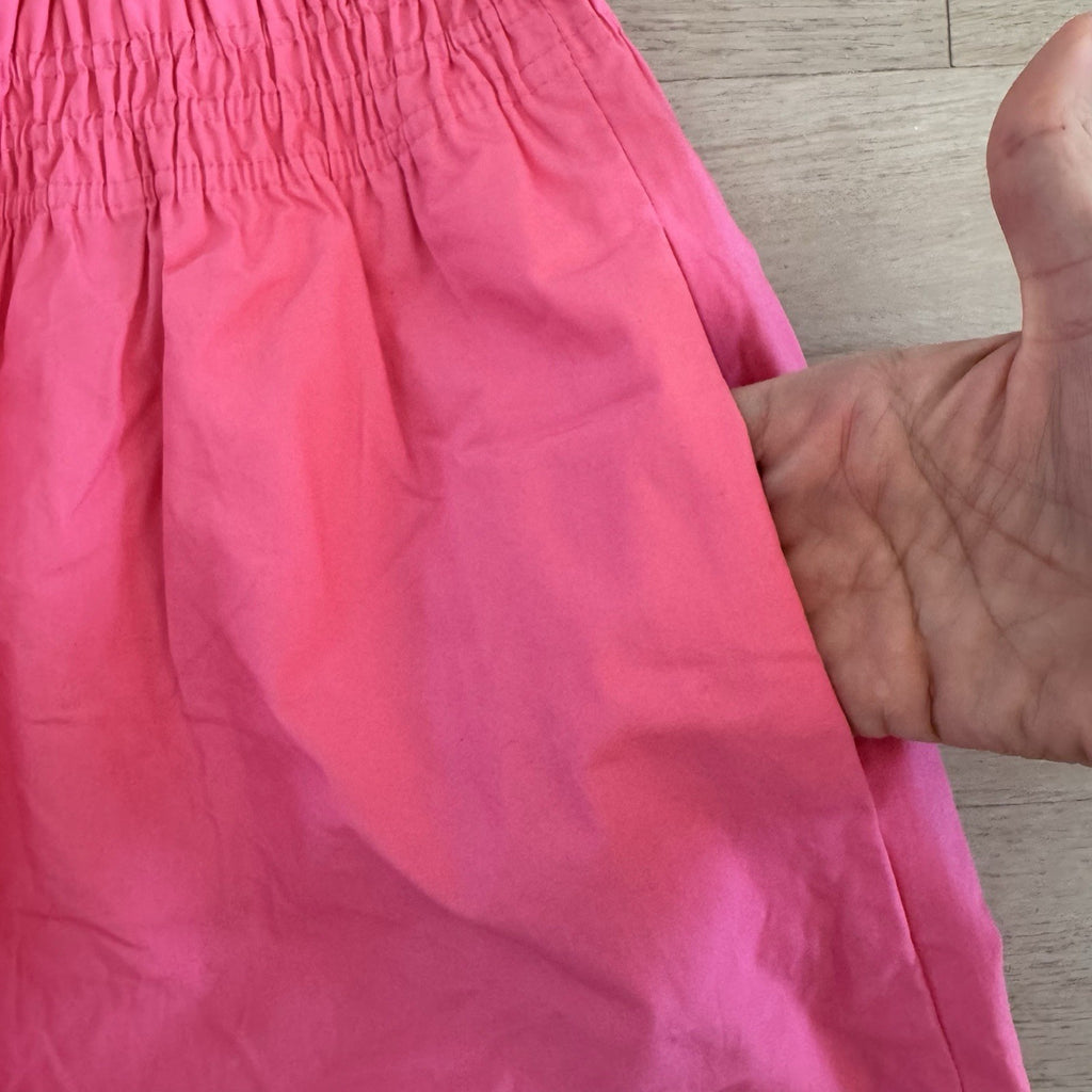J.Crew Pink Elastic Waist Skirt Size 4 Cotton Pockets Summer Women’s