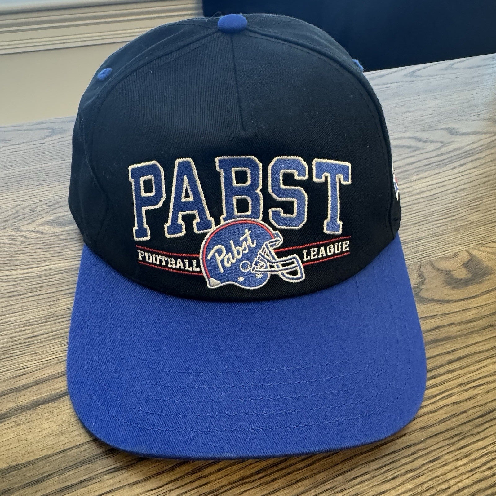 American Needle Pabst Blue Ribbon PBR Structured SnapBack Football NFL NCAA Hat
