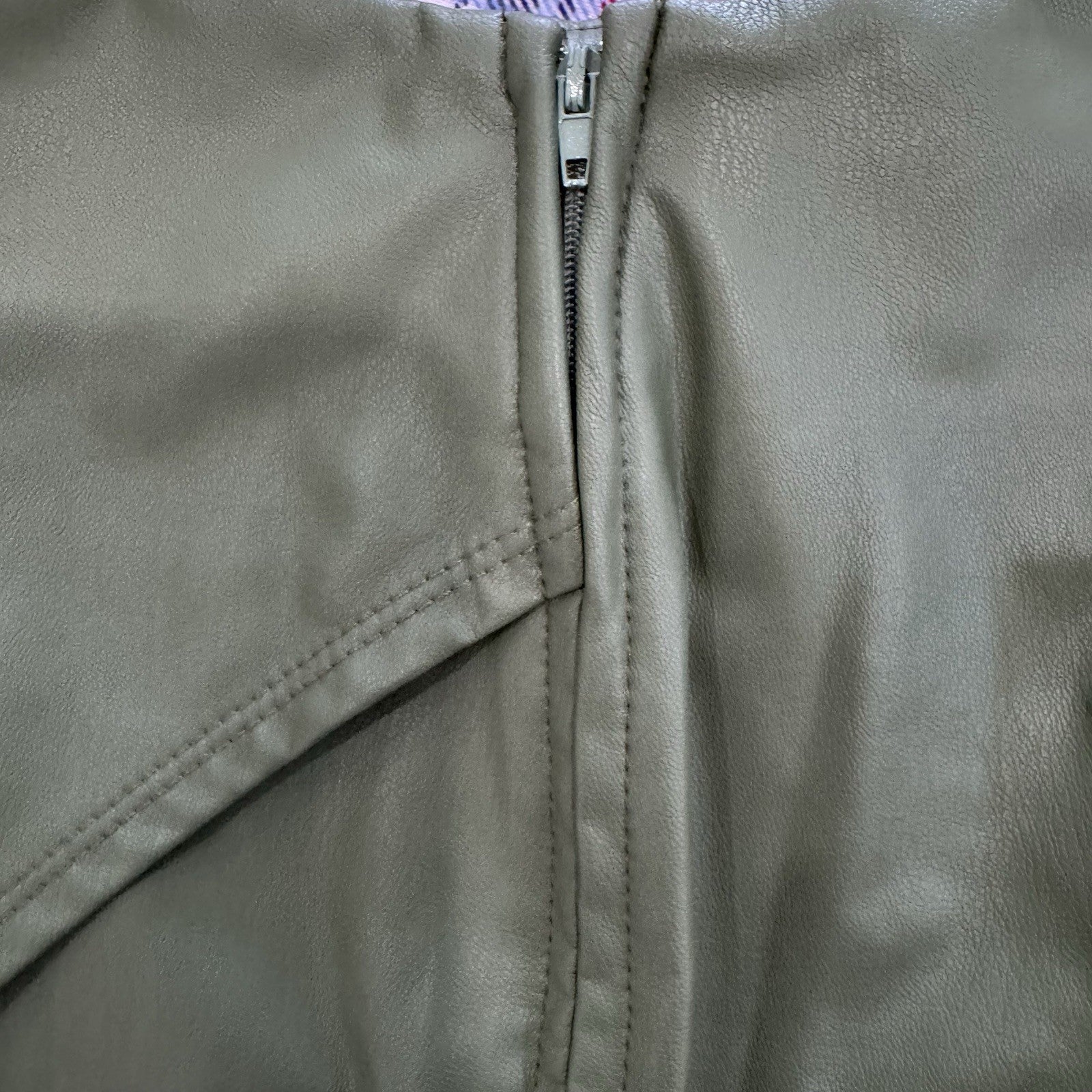 Altar’d State Olive Faux Leather Skort Skirt Shorts M Wrap Mini USA