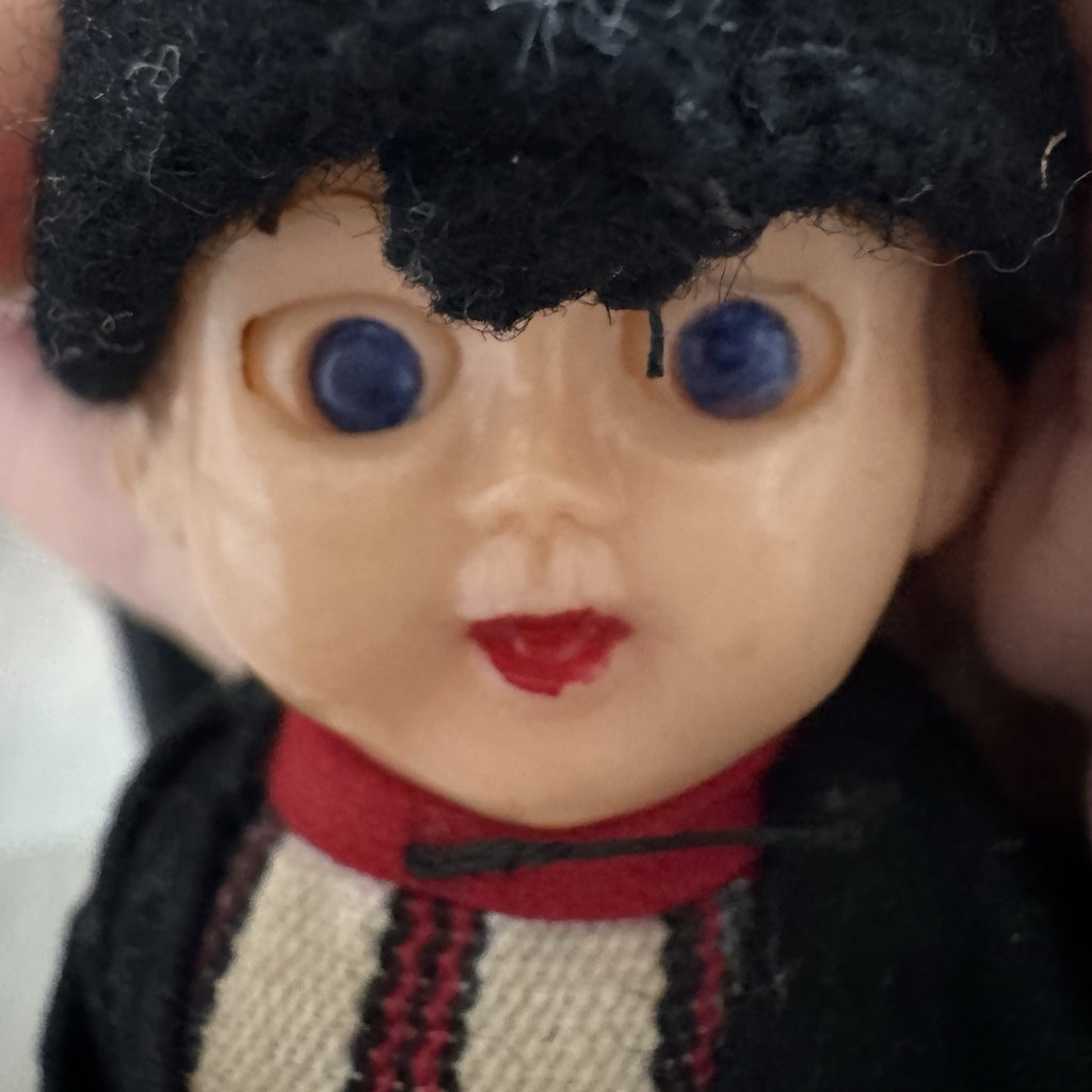 Vintage Dutch Boy Doll 5" Sleepy Eye Wooden Clogs Traditional Holland Costume