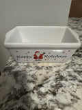 Michael’s Stoneware Christmas White Ceramic Happy Holidays Mini Loaf Pan