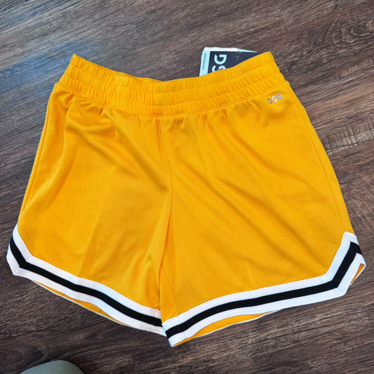 DSG Girls Mesh Shorts Size S Gold Black University Gold NWT Mid Rise MSRP $20