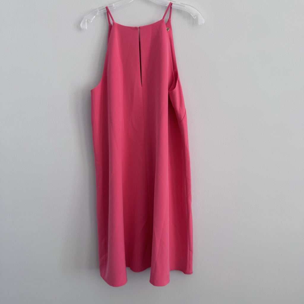 White House Black Market Tangerine Dress 14 Gold Grommet Midi NWT
