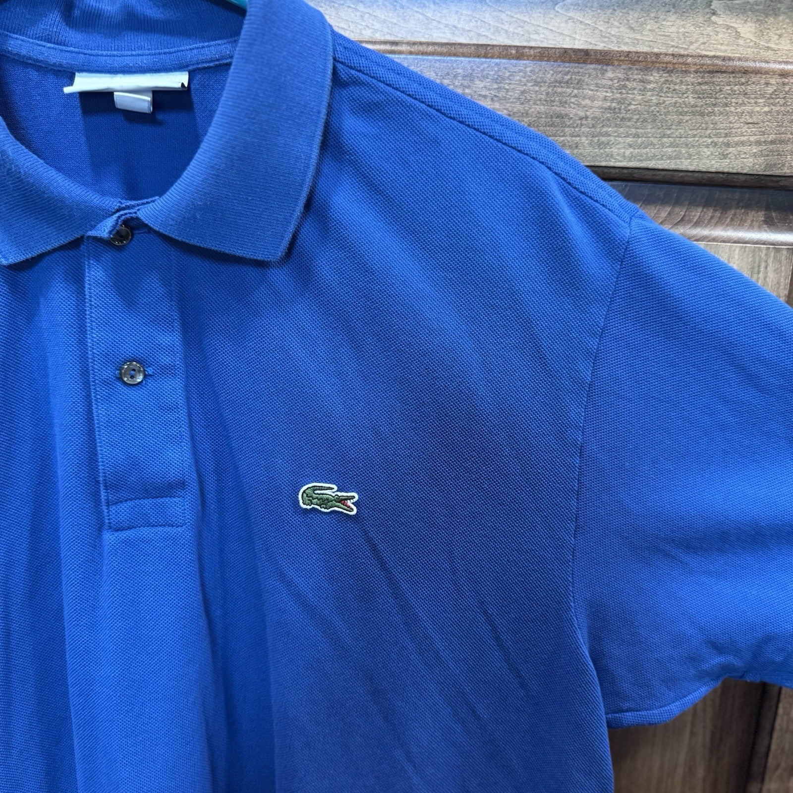 Lacoste Classic Fit Polo Shirt Blue Size XL FR 6 Men’s L1212 Cotton Croc