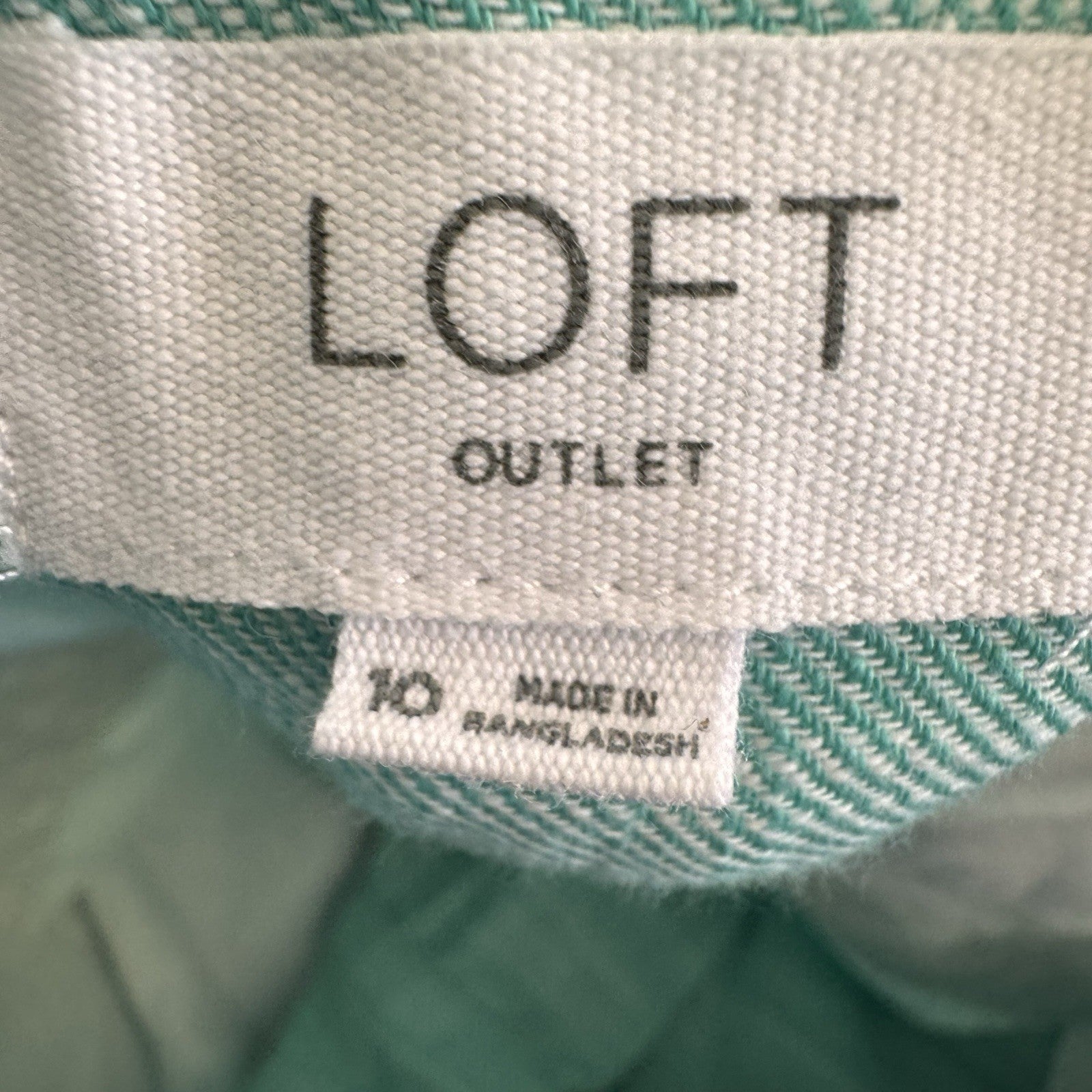 LOFT Outlet Mint Green Shorts Size 10 Cotton Summer Casual