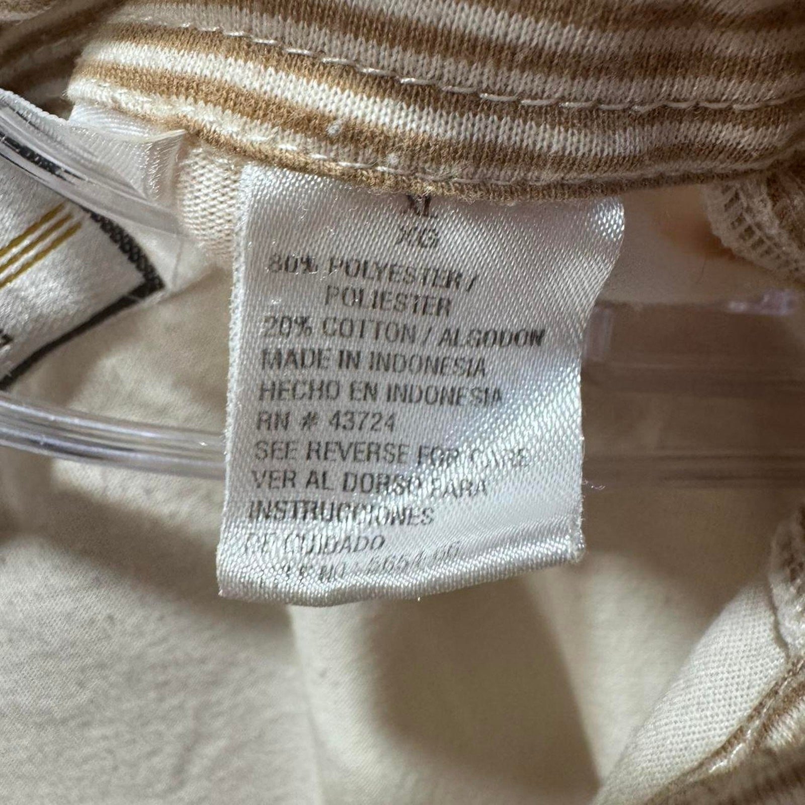 Classics by Palmland Vintage 90s Streetwear Collared Cream Tan polo Size XL