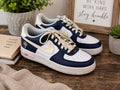 Nike Air Force 1 Low Sun Reactive Navy White Orange Kids Size 5