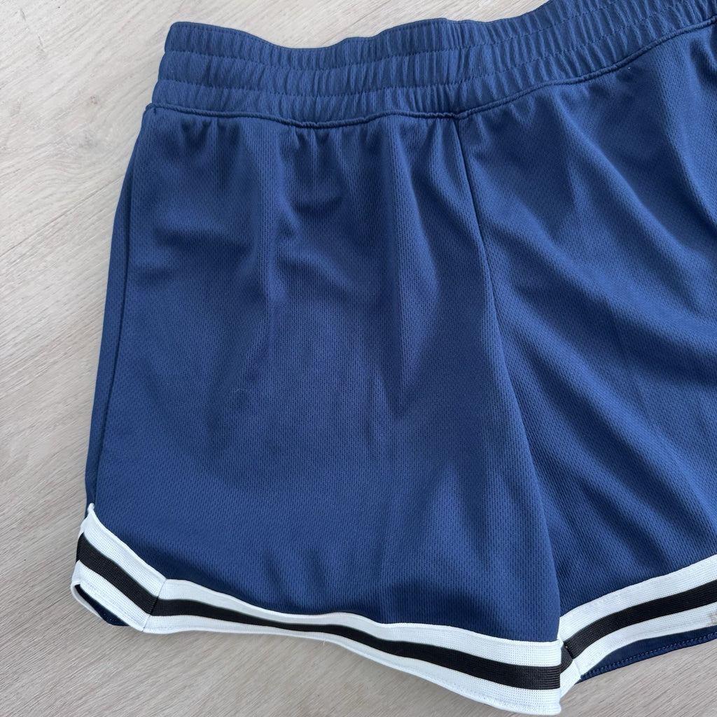DSG Girls Large 14 Navy Mesh Athletic Shorts Mid Rise NWT