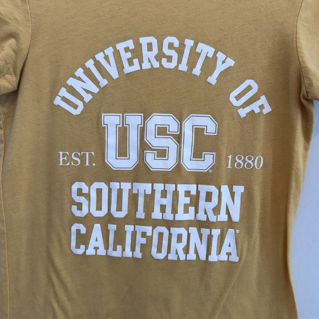 Victoria’s Secret PINK USC Southern California Tee Shirt M Yellow Y2K