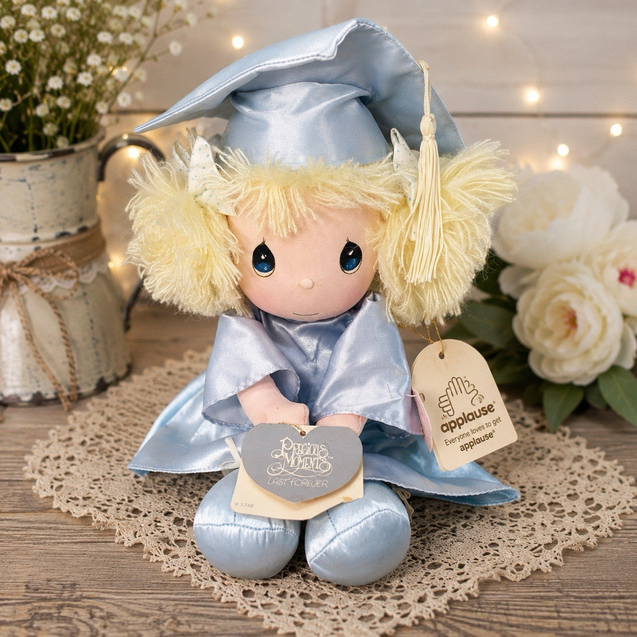 Vintage 1985 Precious Moments Applause #5748 Graduation Doll Plush w/ Tags