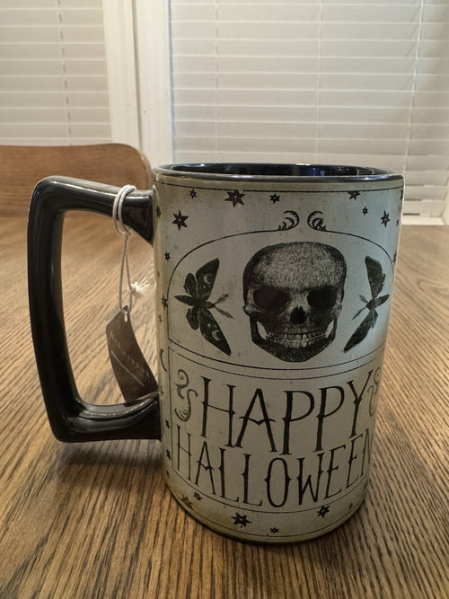 Blue Harbor Hocus Pocus Happy Halloween Skull Large Ceramic 22oz  Coffee Cup Mug