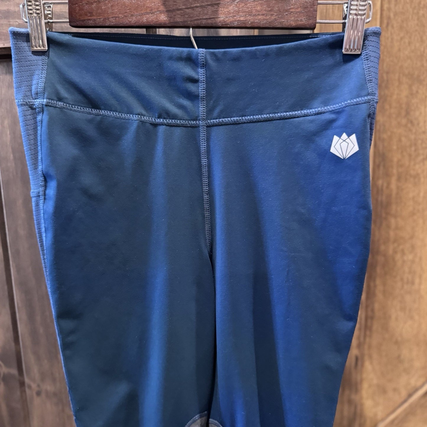 FitsT4 Sports Women’s Equestrian Riding Tights | Size S | Navy Blue Knee Patch