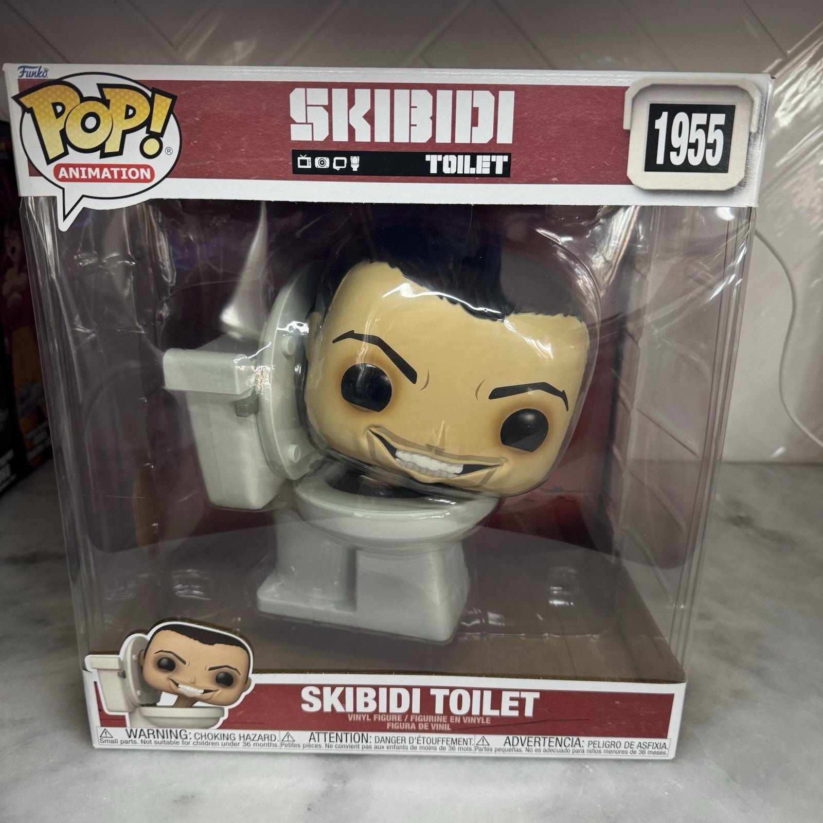 Funko Pop Skibidi Toilet #1955 10” Super Sized Vinyl Figure Animation New In Box