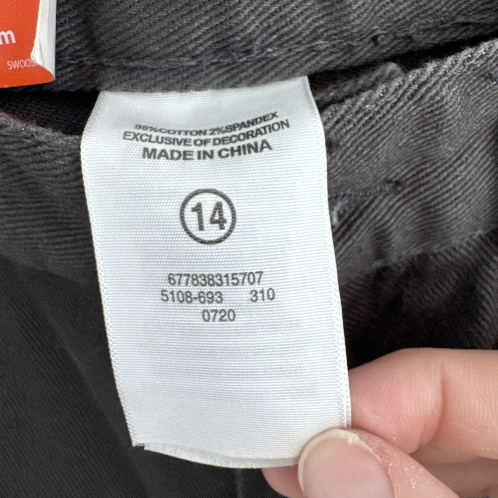 Nike 6.0 Boys Anthracite Jeans Size 14 Slim Fit Stretch NWT