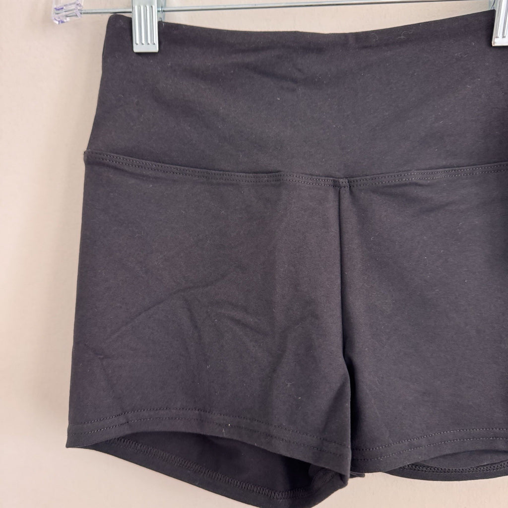 High Waist Scrunch Butt Shorts Women’s Yoga Gym Fitness Athletic Black Size SML