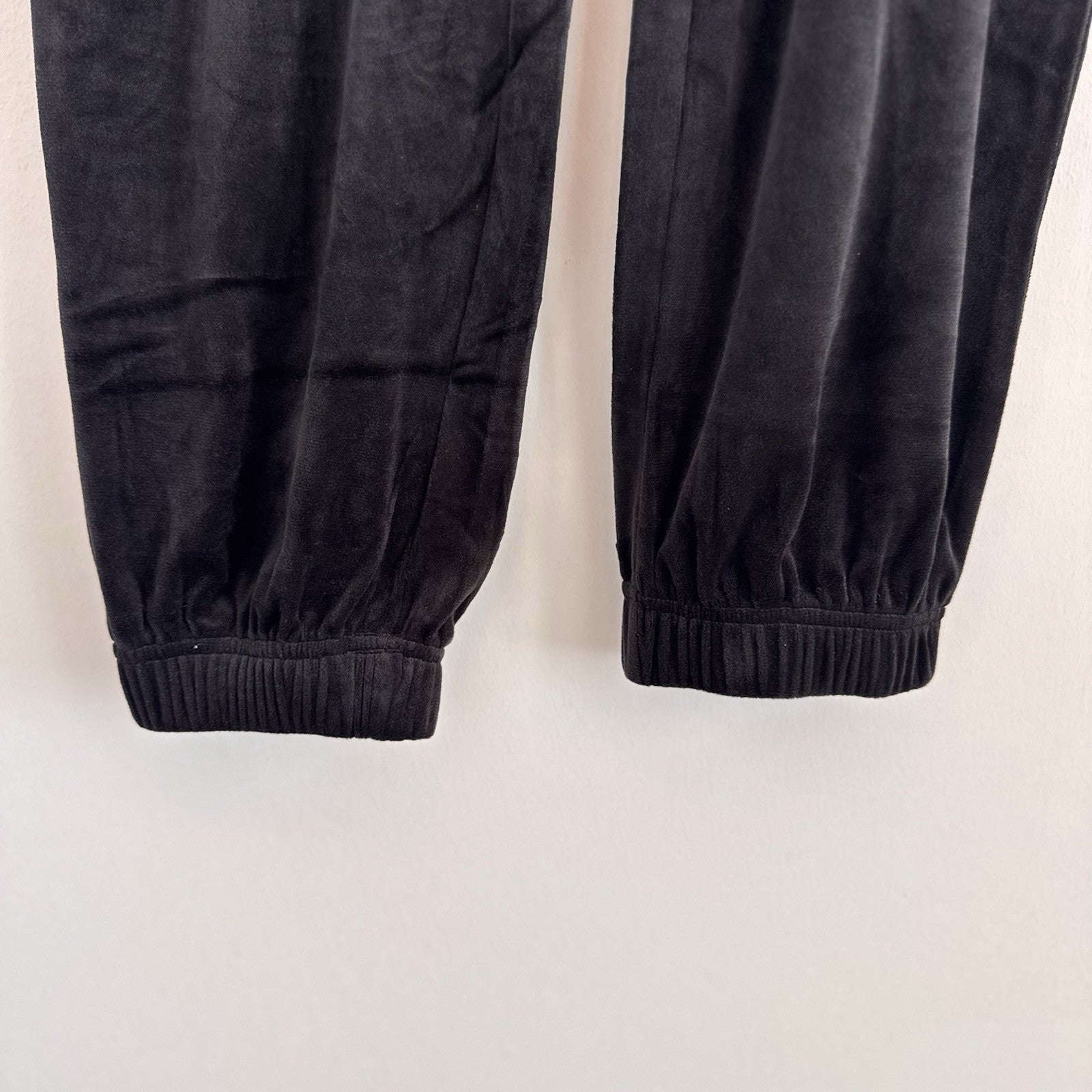 Juicy Couture Velour Tracksuit Set Black Rhinestone Logo Size M NWT Y2K