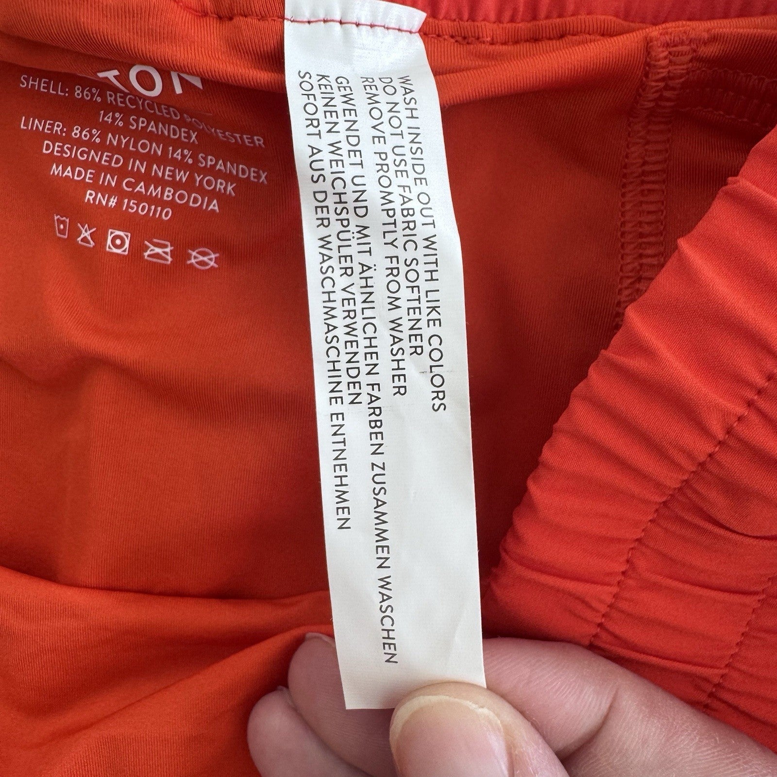 Peloton 4” Velocity Shorts Orange L NWT Lined Athletic Running Gym
