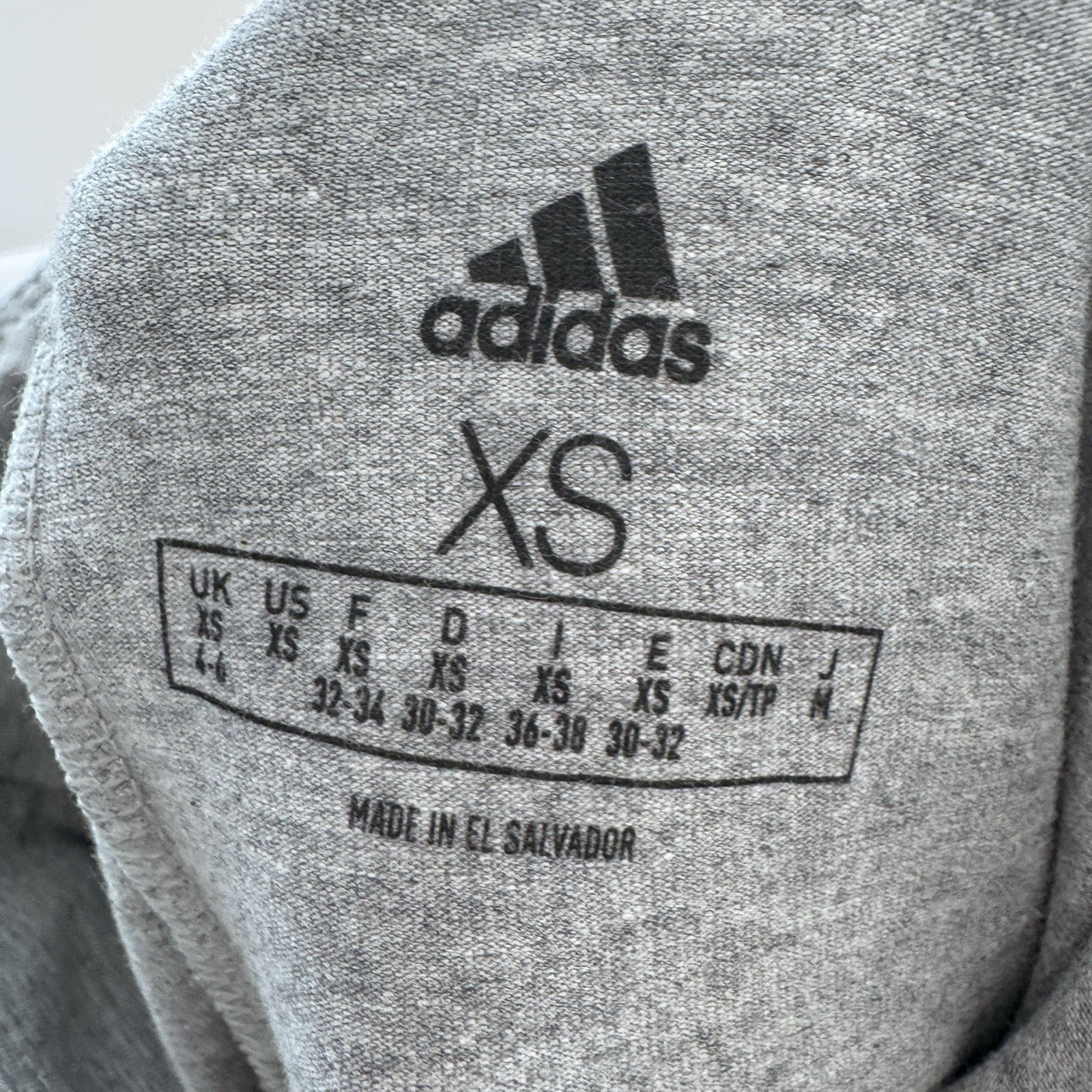 Adidas XS High Rise Leggings Gray Tight Fit Logo NWT