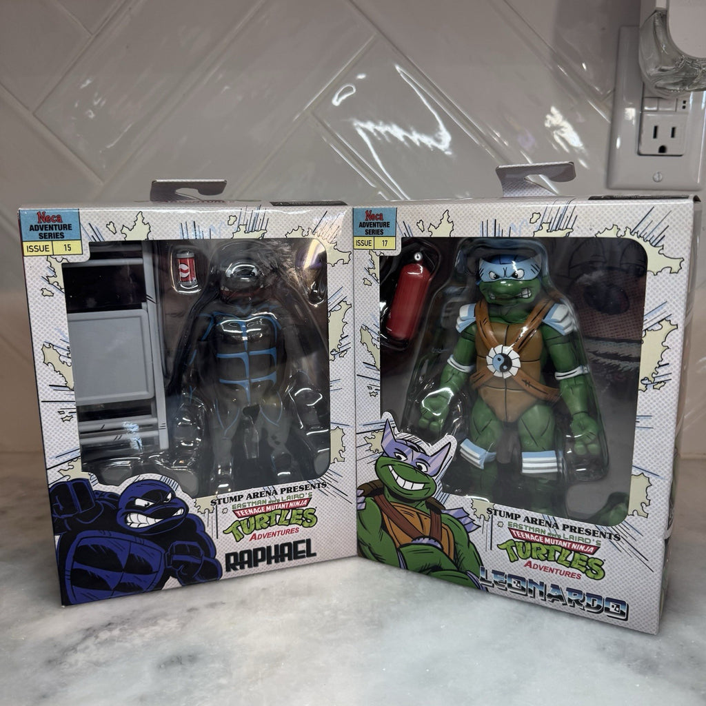 TMNT Adventures 4 Figure Set Raphael Leonardo Donatello Michelangelo Stump Arena
