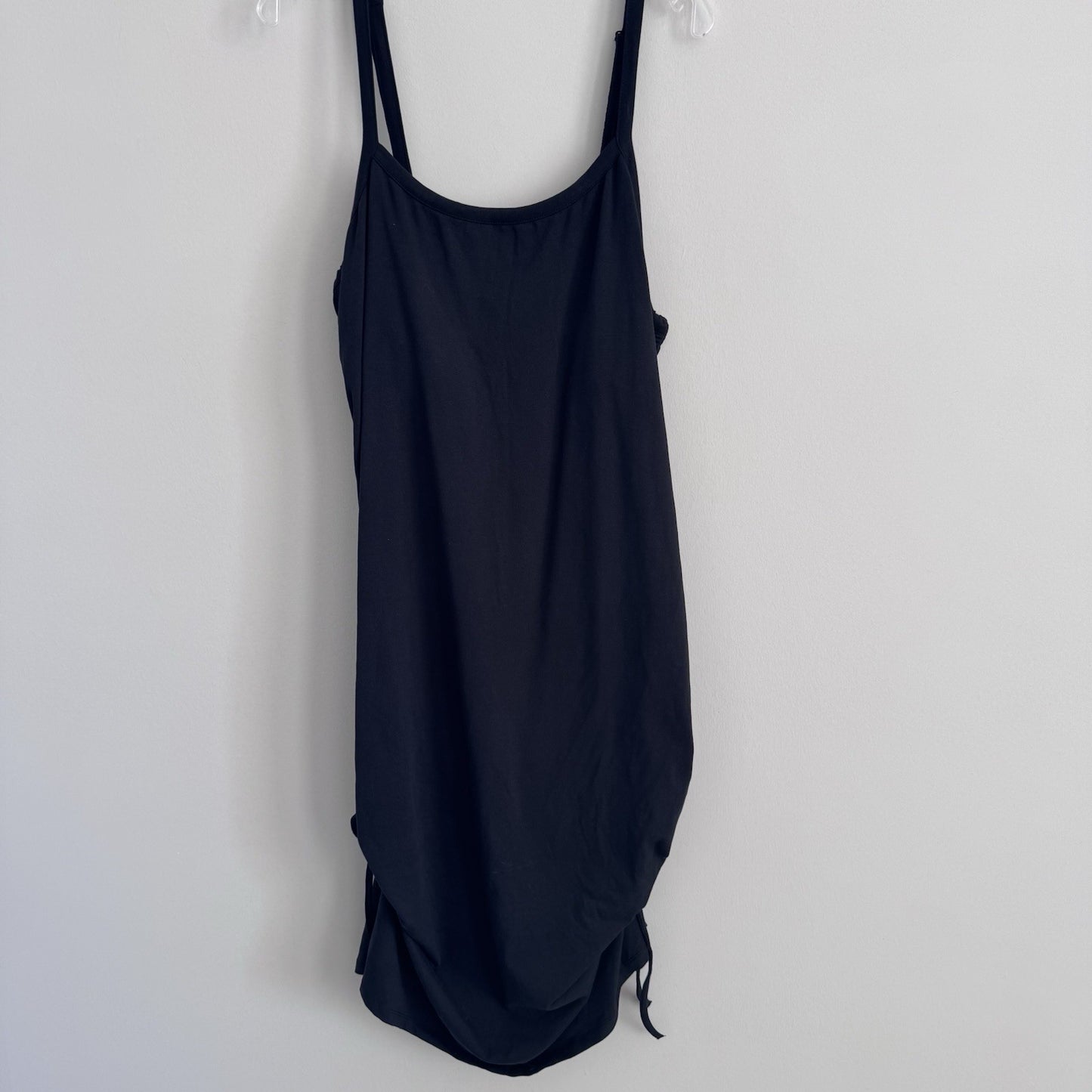 Adore Me Black Cami Slip Dress NWT Plus Size 2X Ruched Side