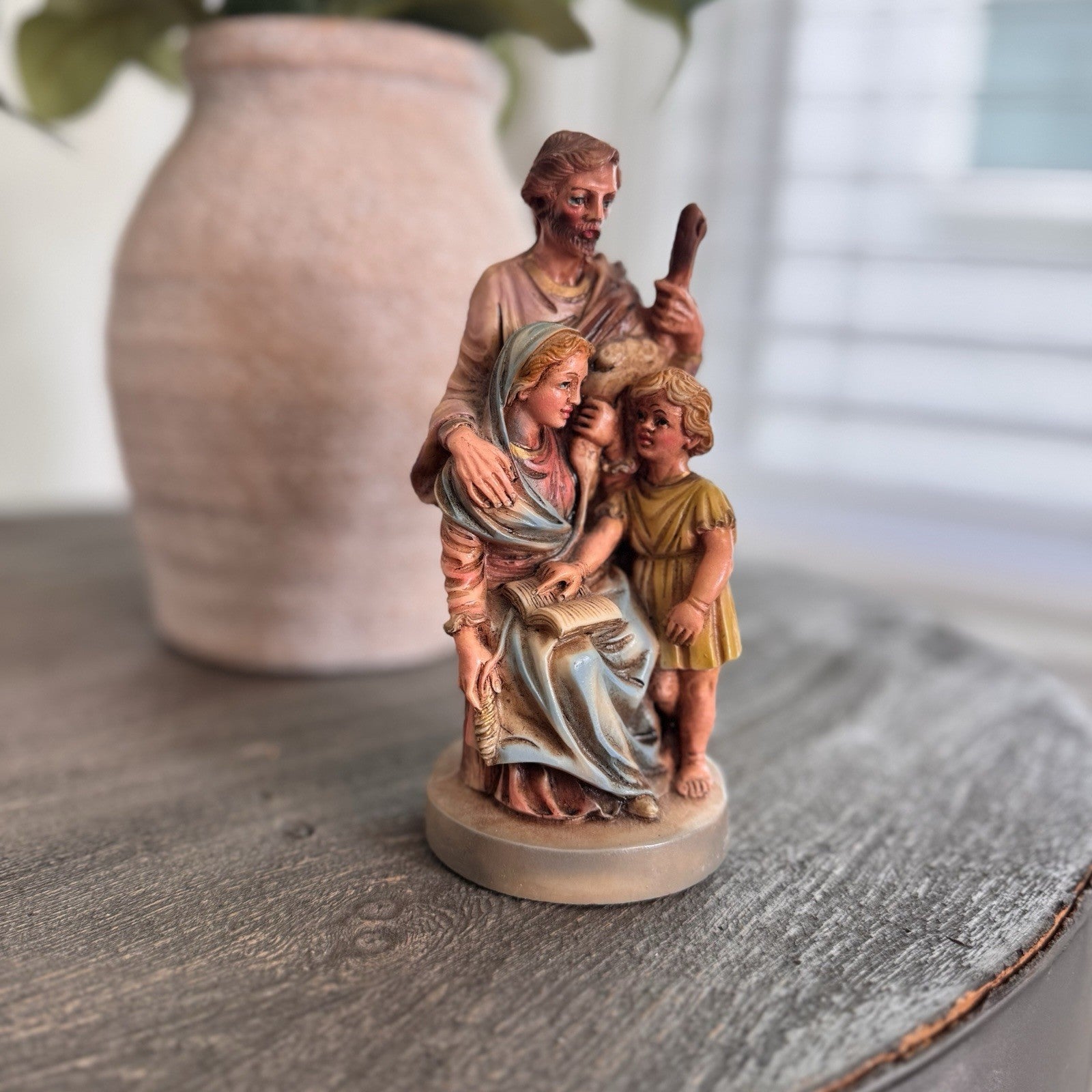 Vintage Holy Family Figurine Made in Italy Nativity Jesus Mary Joseph 7"