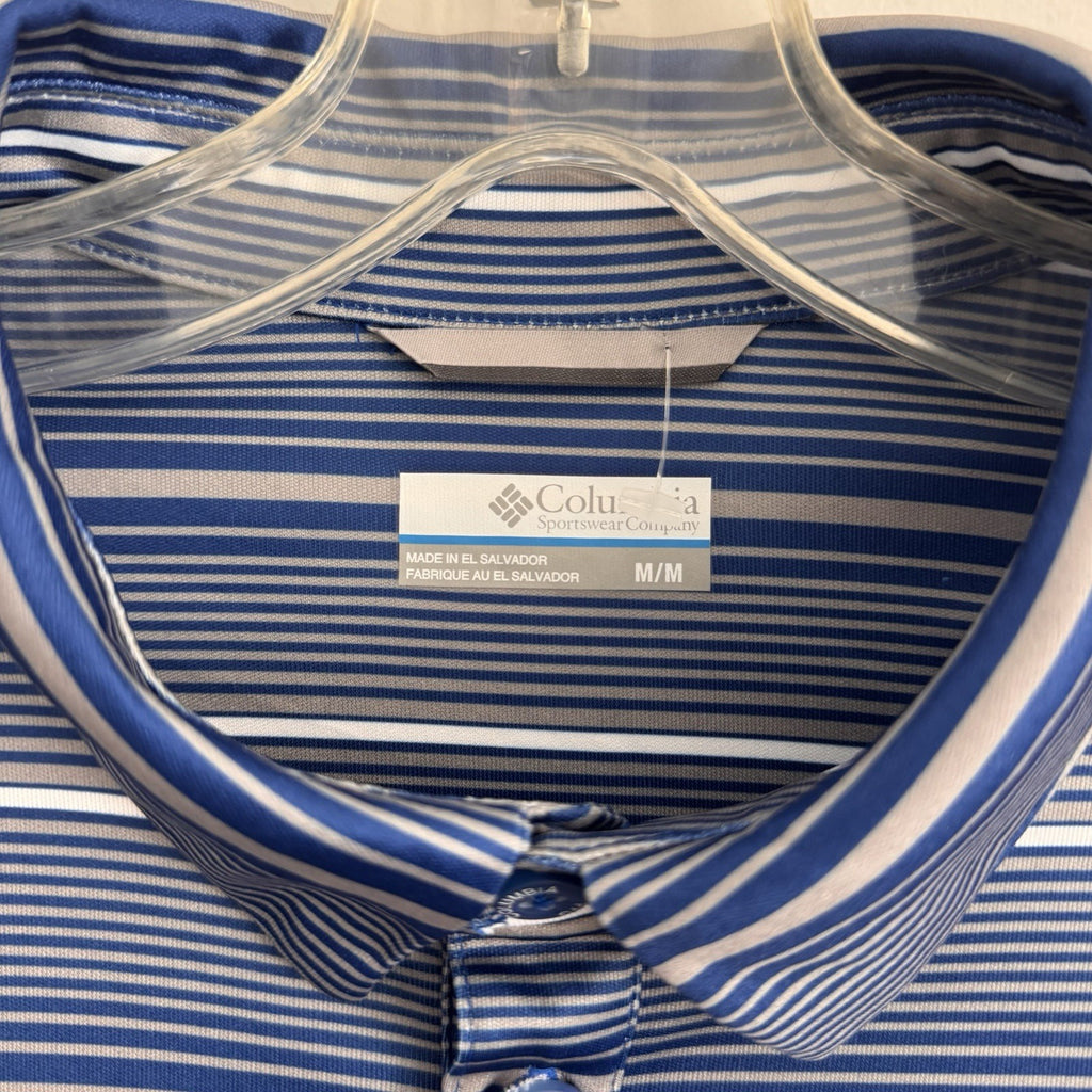 Columbia PFG Kentucky Wildcats Men's Medium Polo Shirt Blue Striped NWT