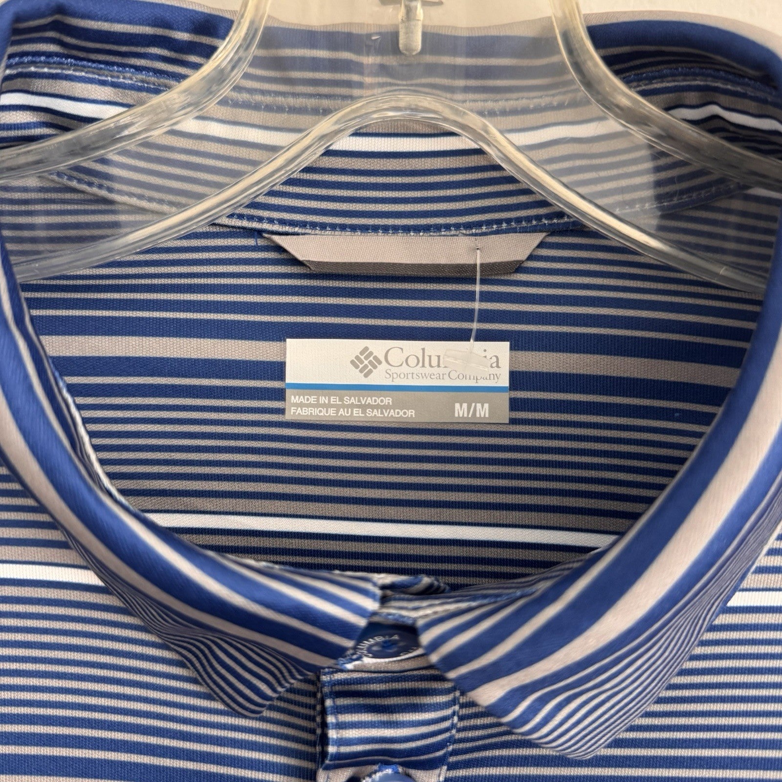 Columbia PFG Kentucky Wildcats Men's Medium Polo Shirt Blue Striped NWT