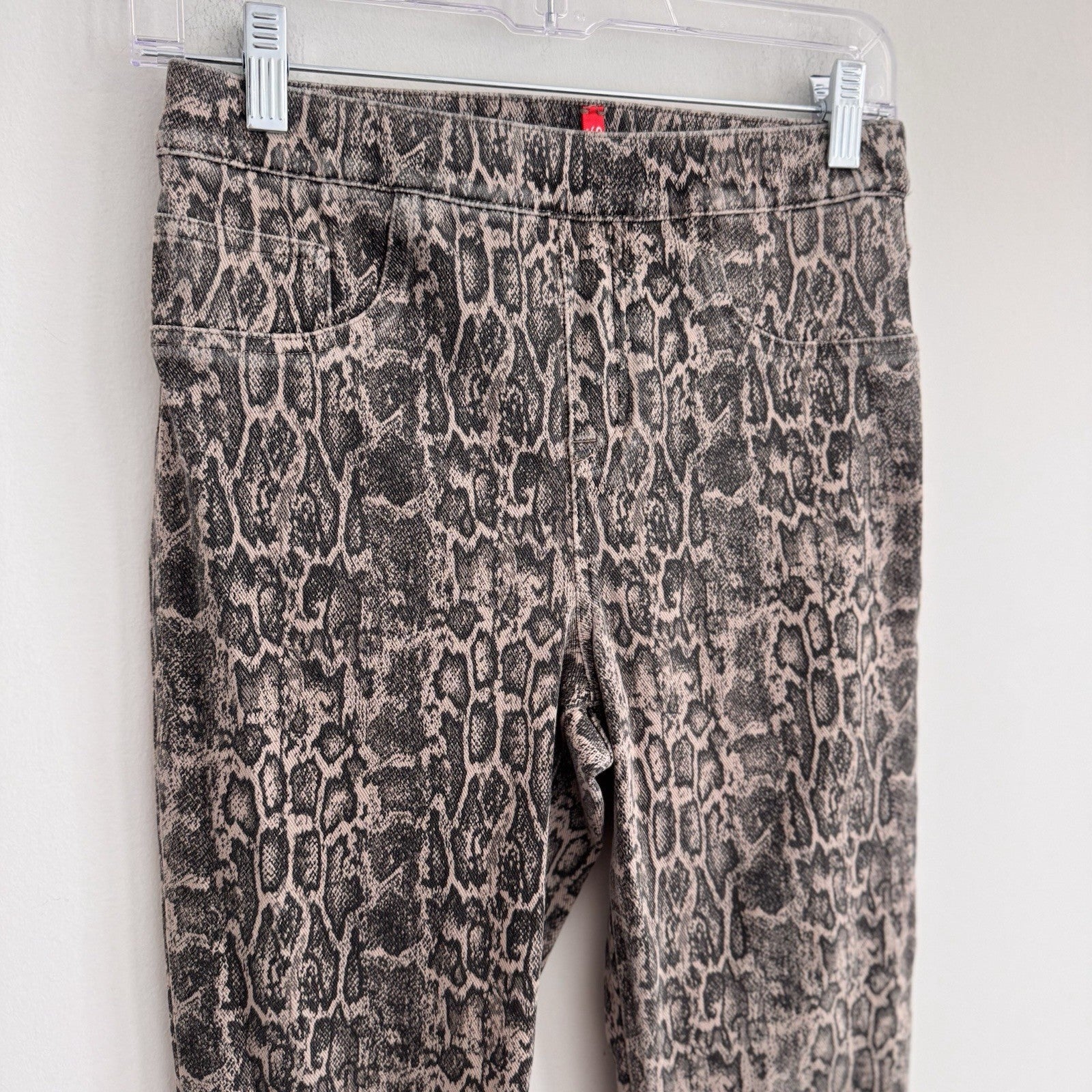 Lot of 4 Spanx Leggings Medium Faux Leather Camo Snakeskin Twill Jeggings M