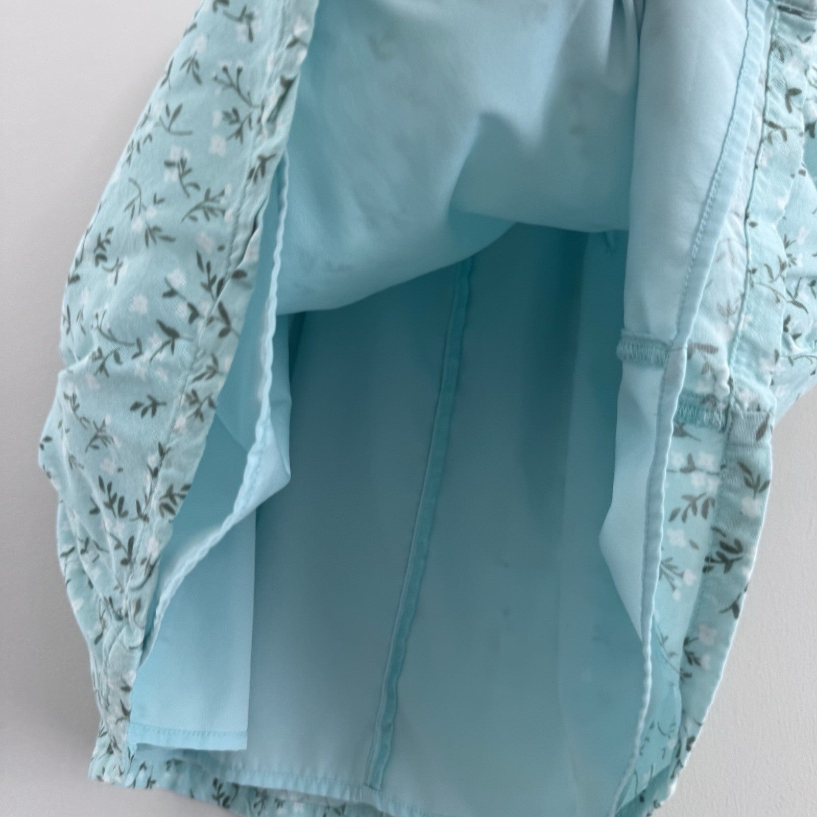 Hollister Floral Mini Skirt Womens Large Blue Cottagecore Y2K