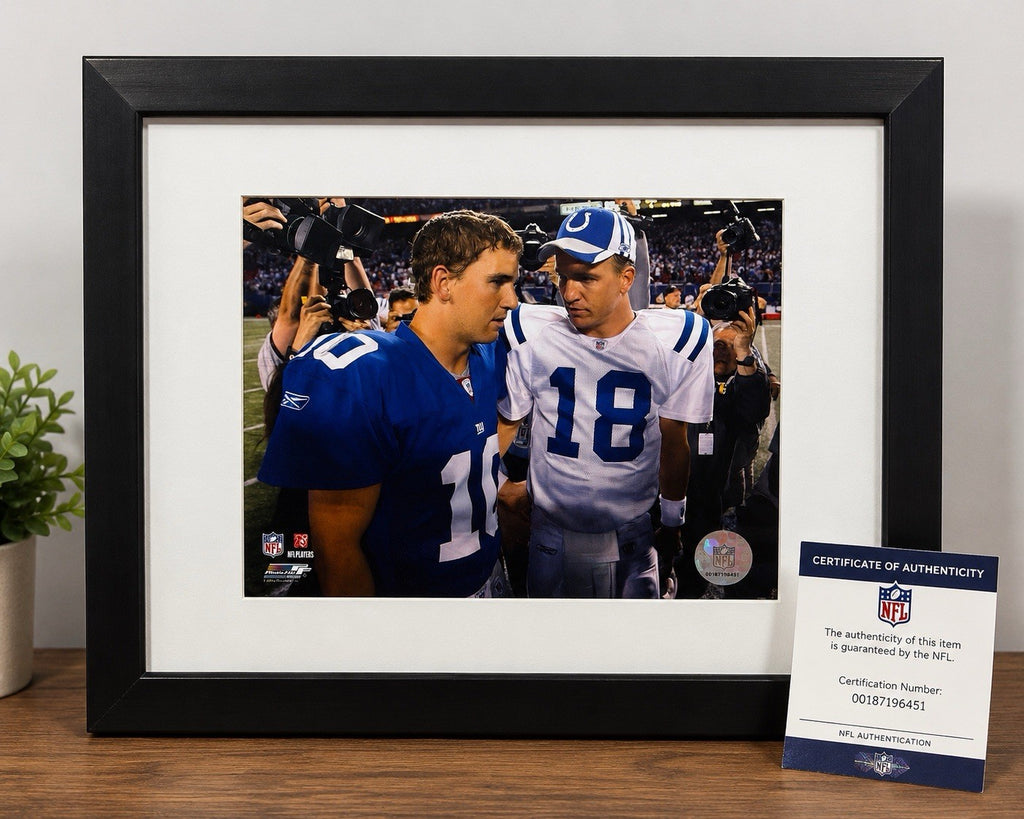 Peyton Manning Eli Manning Framed NFL Photo Limited Edition COA Wall Display