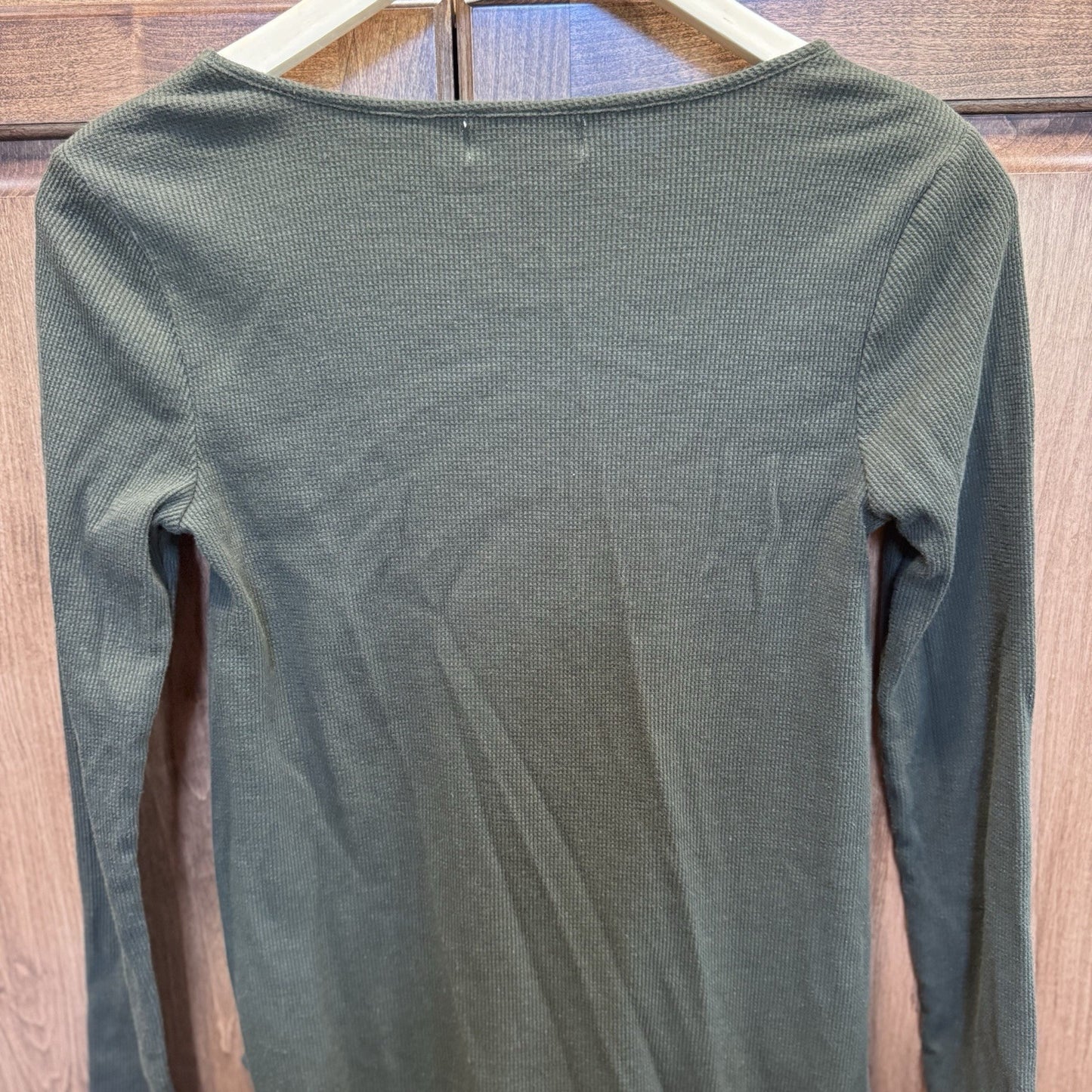 Altar’d State Waffle Knit Long Sleeve Ruffle Hem Tunic Top Women’s Small