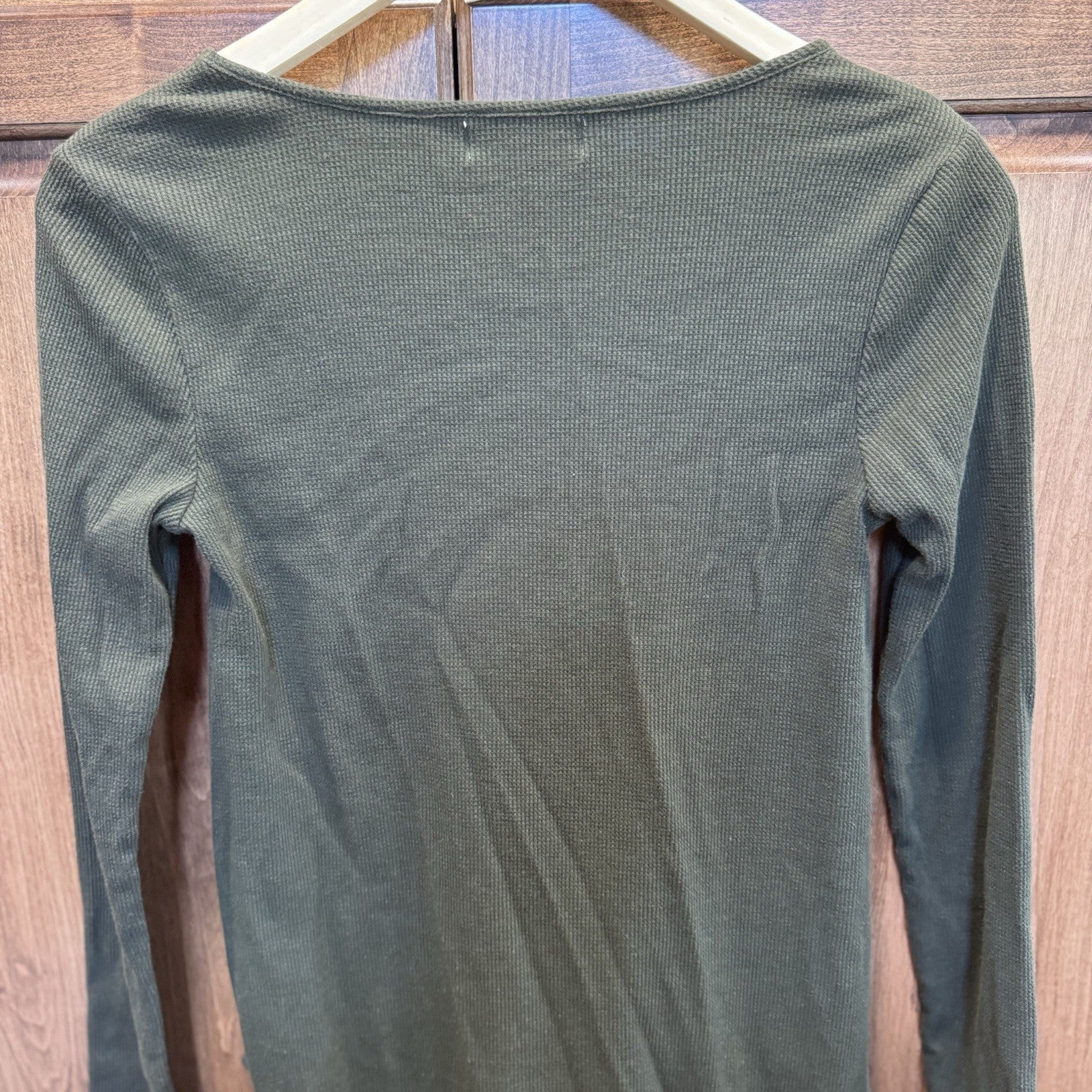 Altar’d State Waffle Knit Long Sleeve Ruffle Hem Tunic Top Women’s Small