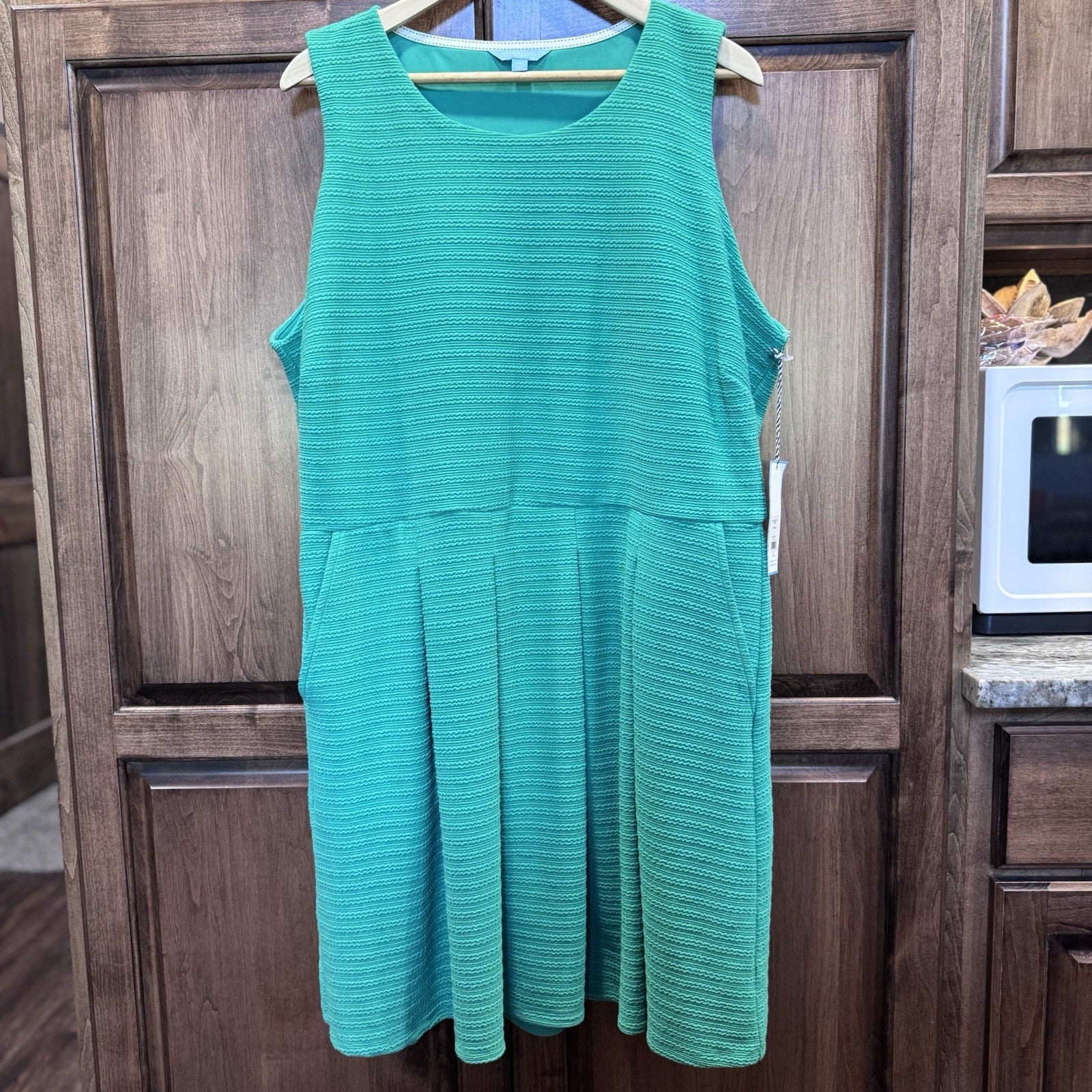 NWT Draper James RSVP Sleeveless Knit Dress Size XXL Mint Green Fit & Flare 