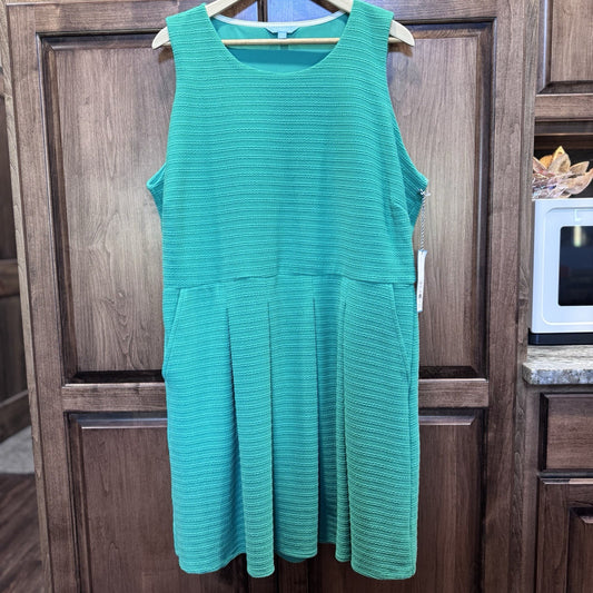 NWT Draper James RSVP Sleeveless Knit Dress Size XXL Mint Green Fit & Flare 