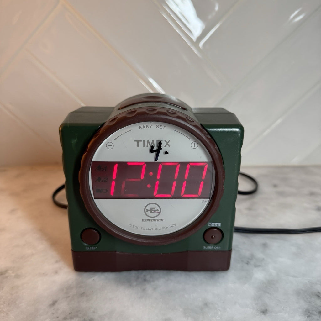 Vtg Timex Expedition T155Q Digital Alarm Clock Nature Sounds Forest Ocean Birds