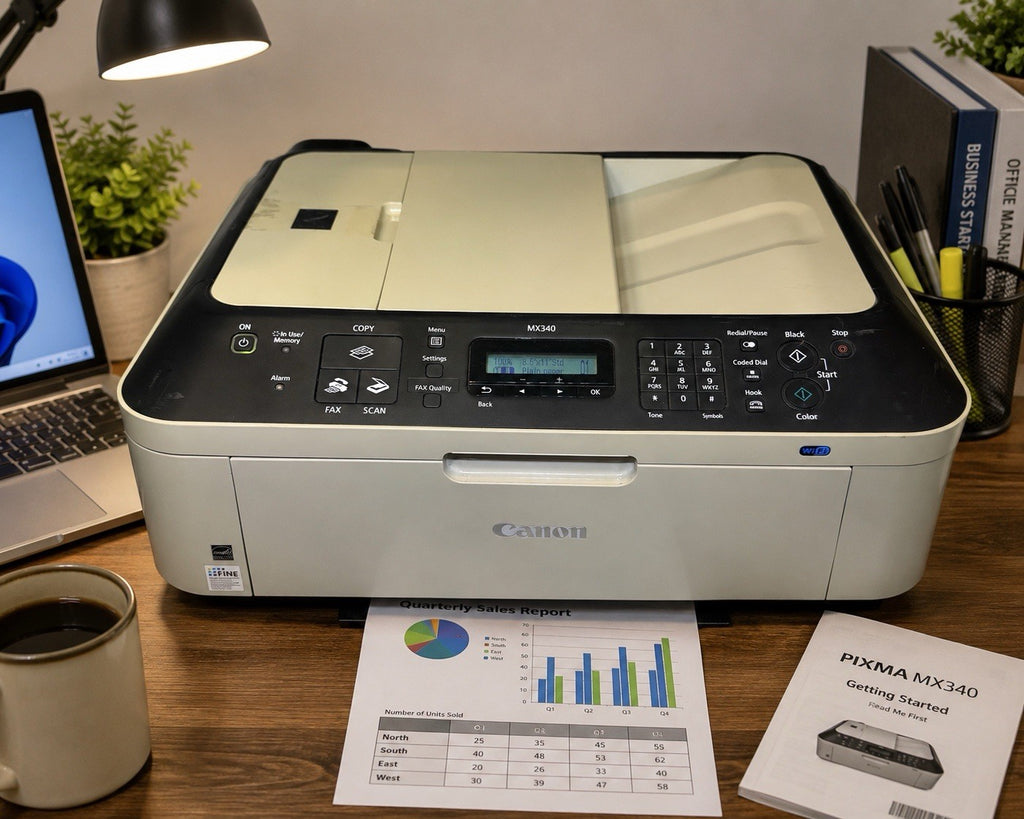 Canon PIXMA MX340 Wireless All-In-One Printer Scanner Copier Fax WiFi