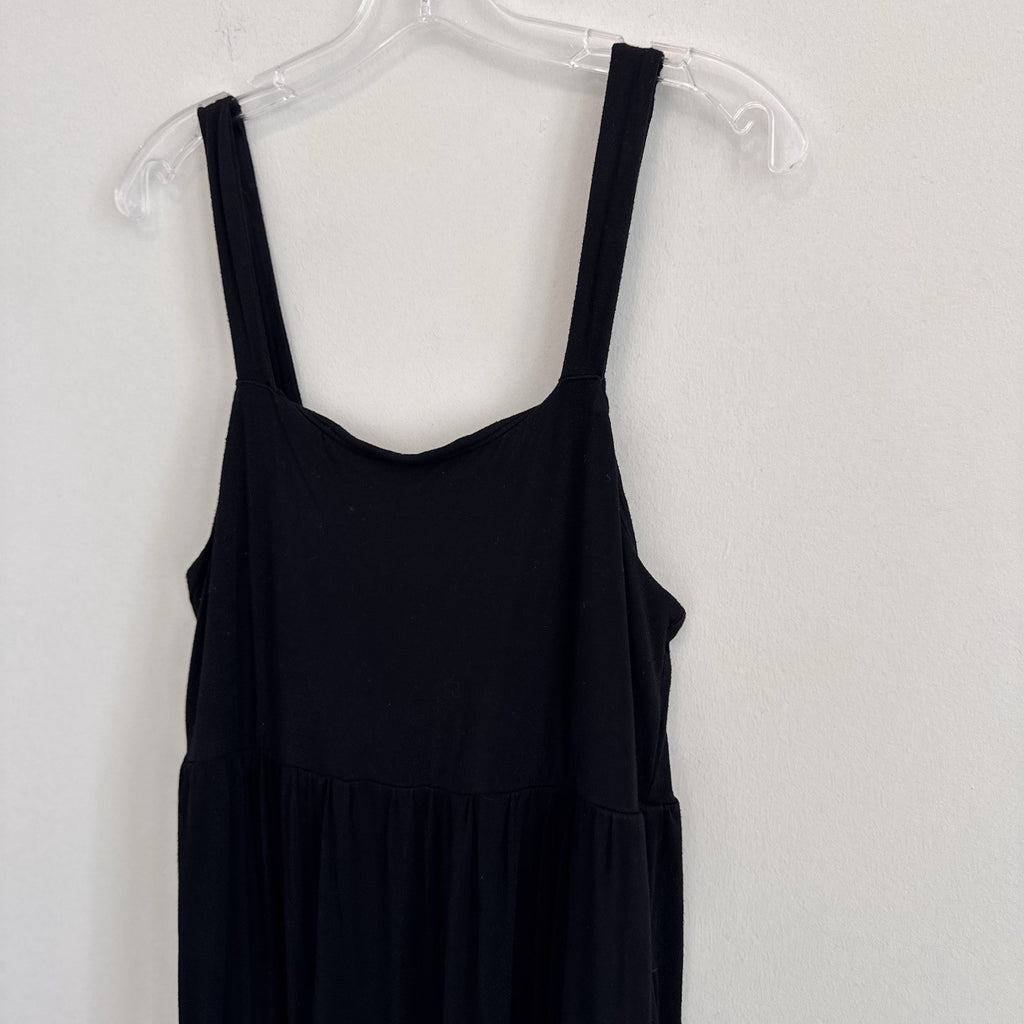 Pink Lily Women’s Black Tiered Maxi Dress - Size Large - Boho Chic